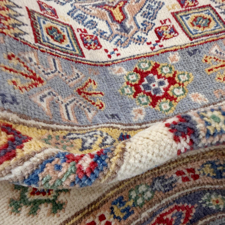 Afghan Kazak Rug 3' 9" x 6' 7" Hand-Knotted | No. AL66397