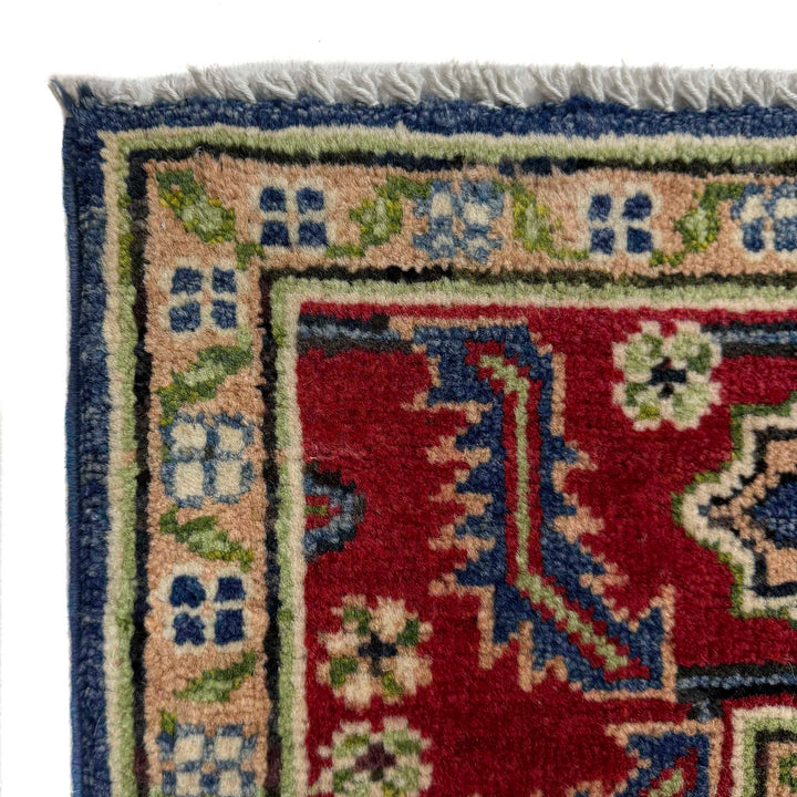 Afghan Heriz Rug 4' 0" x 6' 7" Hand-Knotted pattern