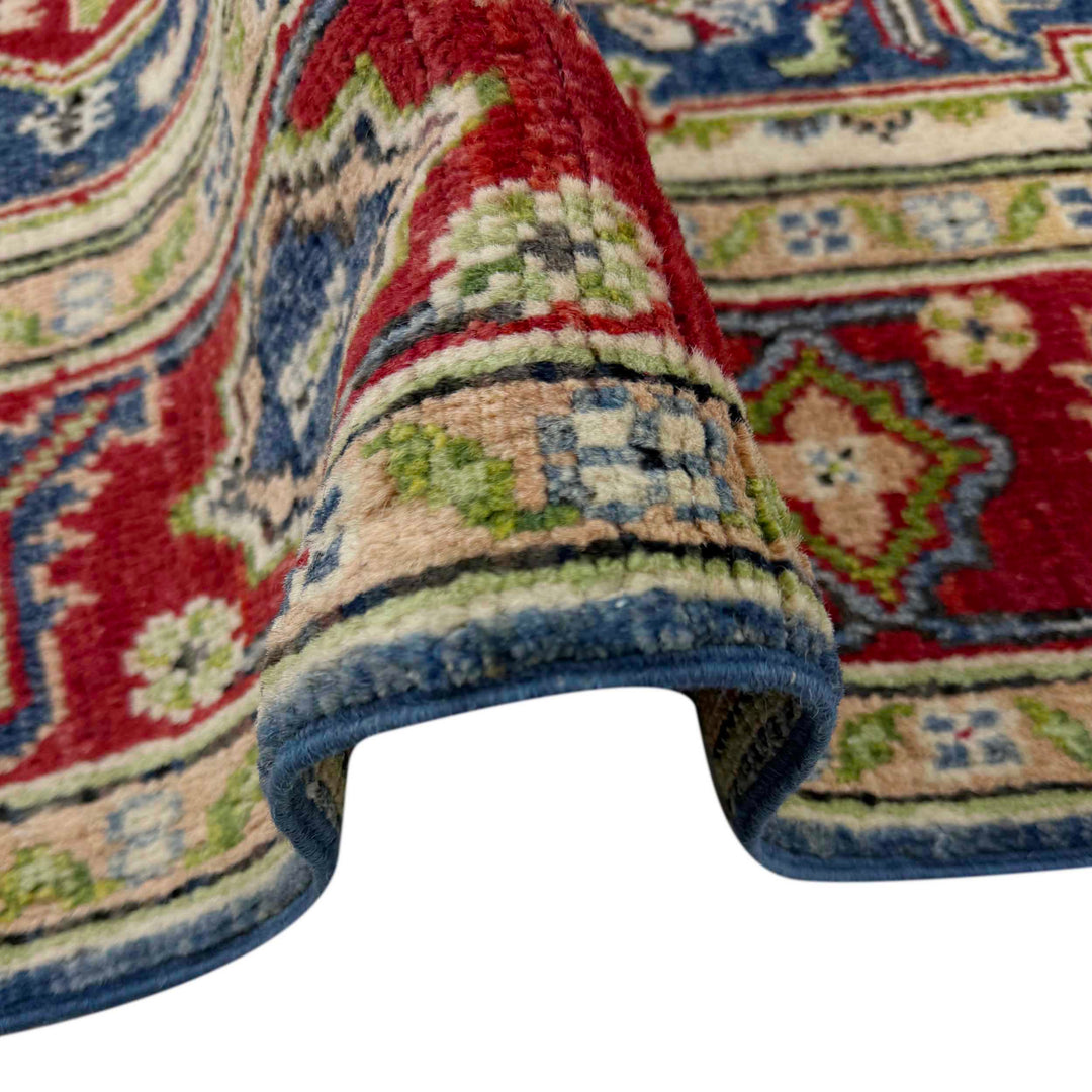 Afghan Heriz Rug 4' 0" x 6' 7" Hand-Knotted field