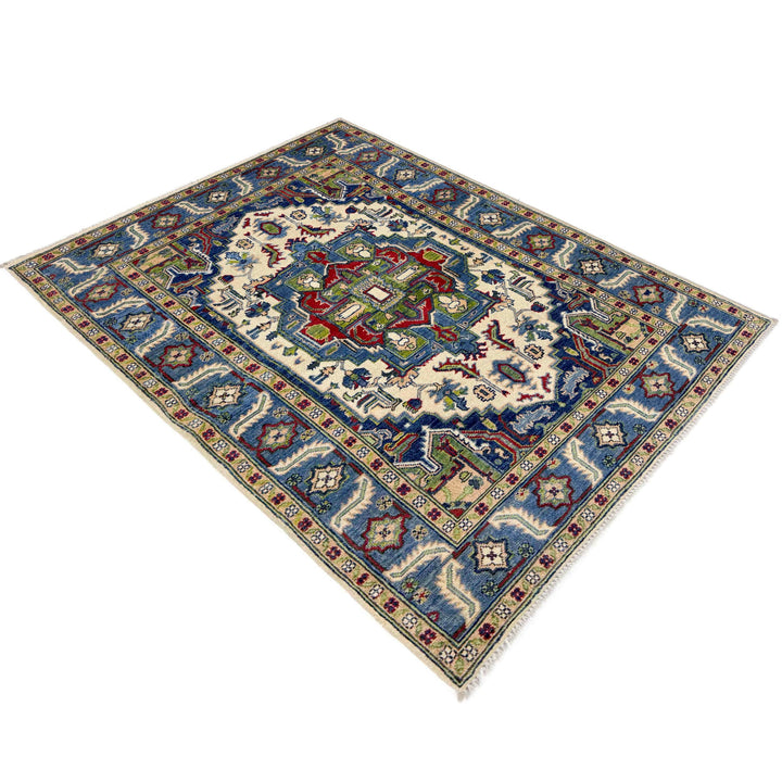 Multi Color Heriz Design Rug 4' 0" x 5' 8" - No. AL68341