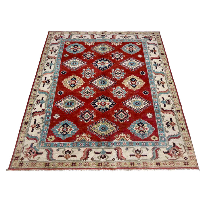 Handmade Kazak Area Rug 5' 0" x 6' 8" - No. AL90994