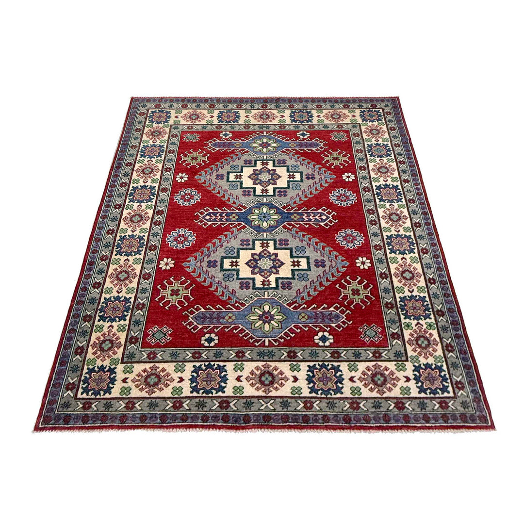 Handmade Kazak Area Rug 4' 11" x 6' 5" - No. AL20915