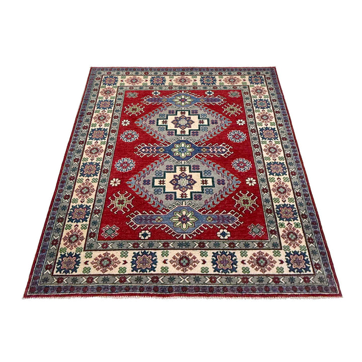 Handmade Kazak Area Rug 4' 11" x 6' 5" - No. AL20915