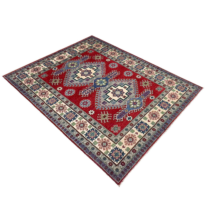 Handmade Kazak Area Rug 4' 11" x 6' 5" - No. AL20915