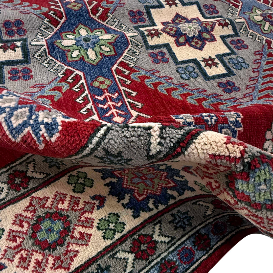 Handmade Kazak Area Rug 4' 11" x 6' 5" - No. AL20915