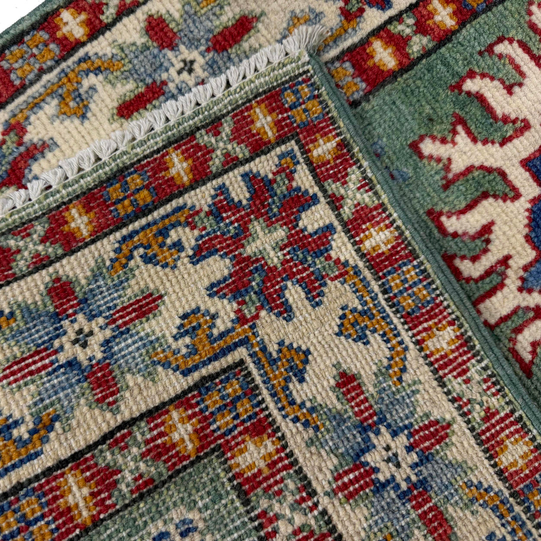 Hand Knotted Kazak Oriental Runner Rug 2' 0" x 6' 1" - No. AL86576