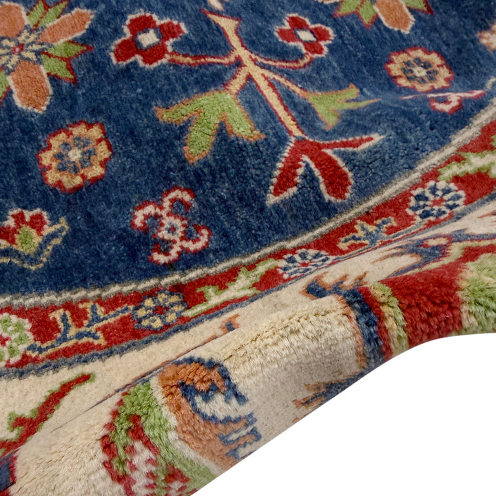 Authentic Afghan Kazak Round Rug 6' 7" x 6' 7" - No. AL91930
