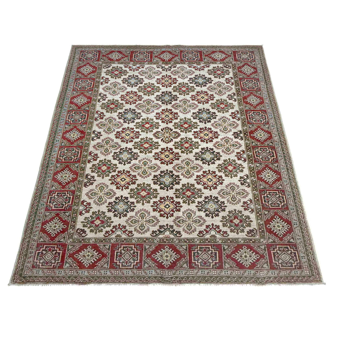 Beige Color Kazak Runner Rug 6' 0" x 9' 1" - No. AL56323