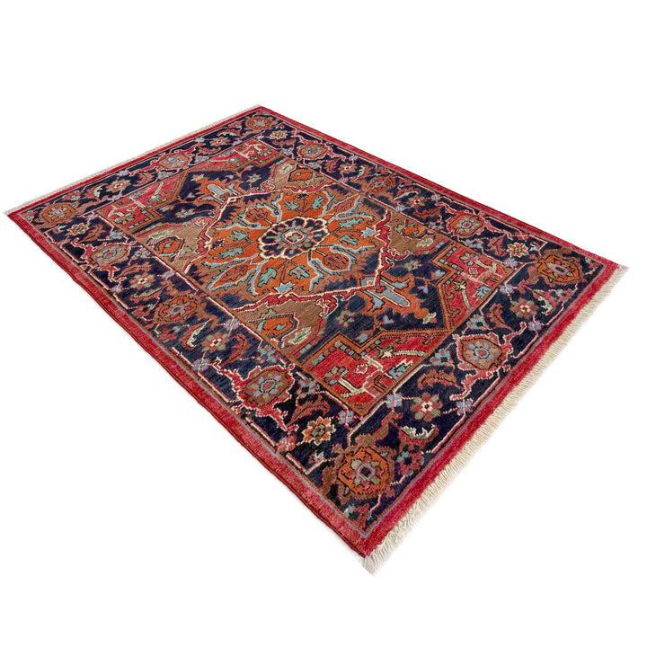 Afghan Heriz Rug 2'7" x 4'1" Hand-Woven view