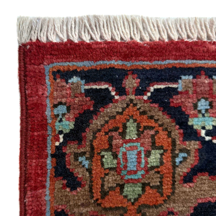 Afghan Heriz Rug 2'7" x 4'1" Hand-Woven pattern