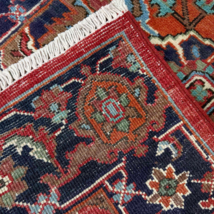 Afghan Heriz Rug 2' 7" x 4' 1" Hand-Knotted border