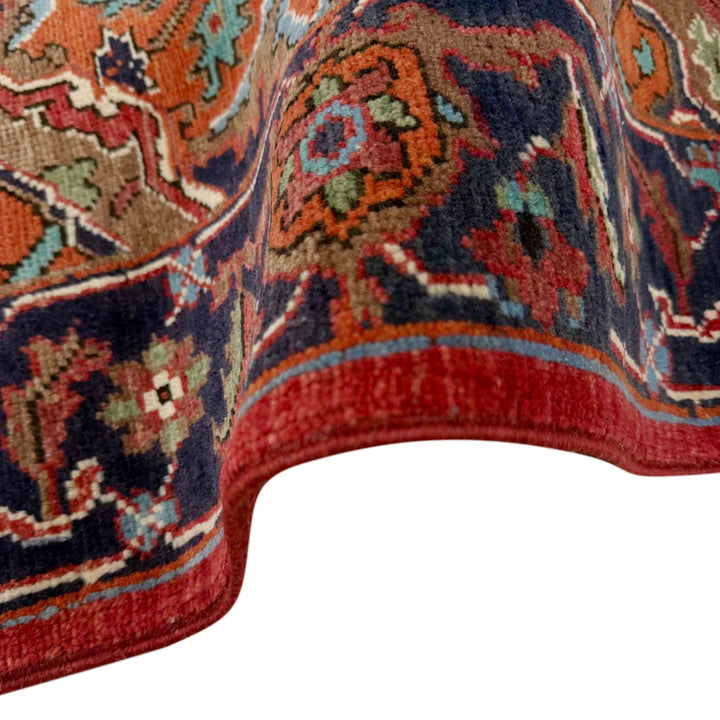 Afghan Heriz Rug 2'7" x 4'1" Hand-Woven field