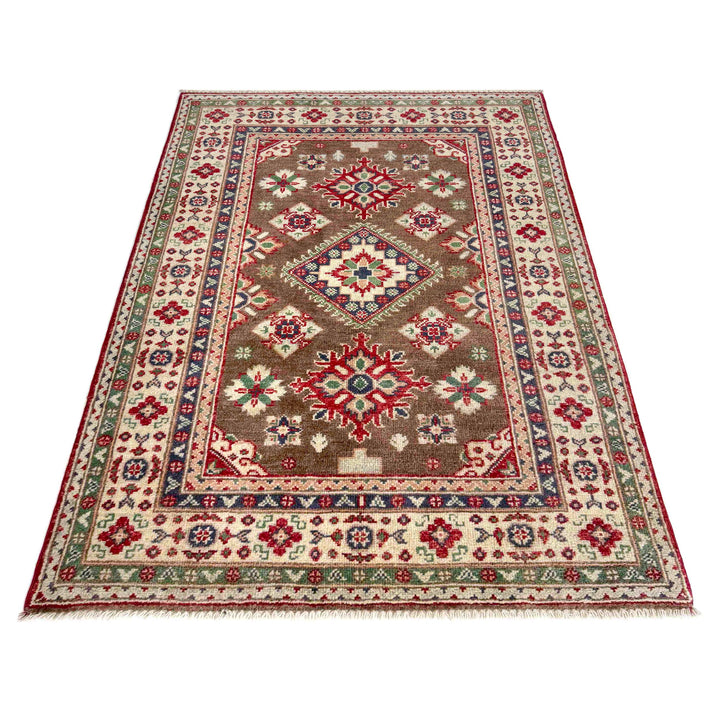 Brown Color Kazak Rug 3' 2" x 4' 11" - No. AL42495