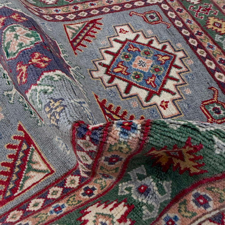 Hand Knotted Kazak Oriental Rug 3' 2" x 4' 9" - No. AL15303