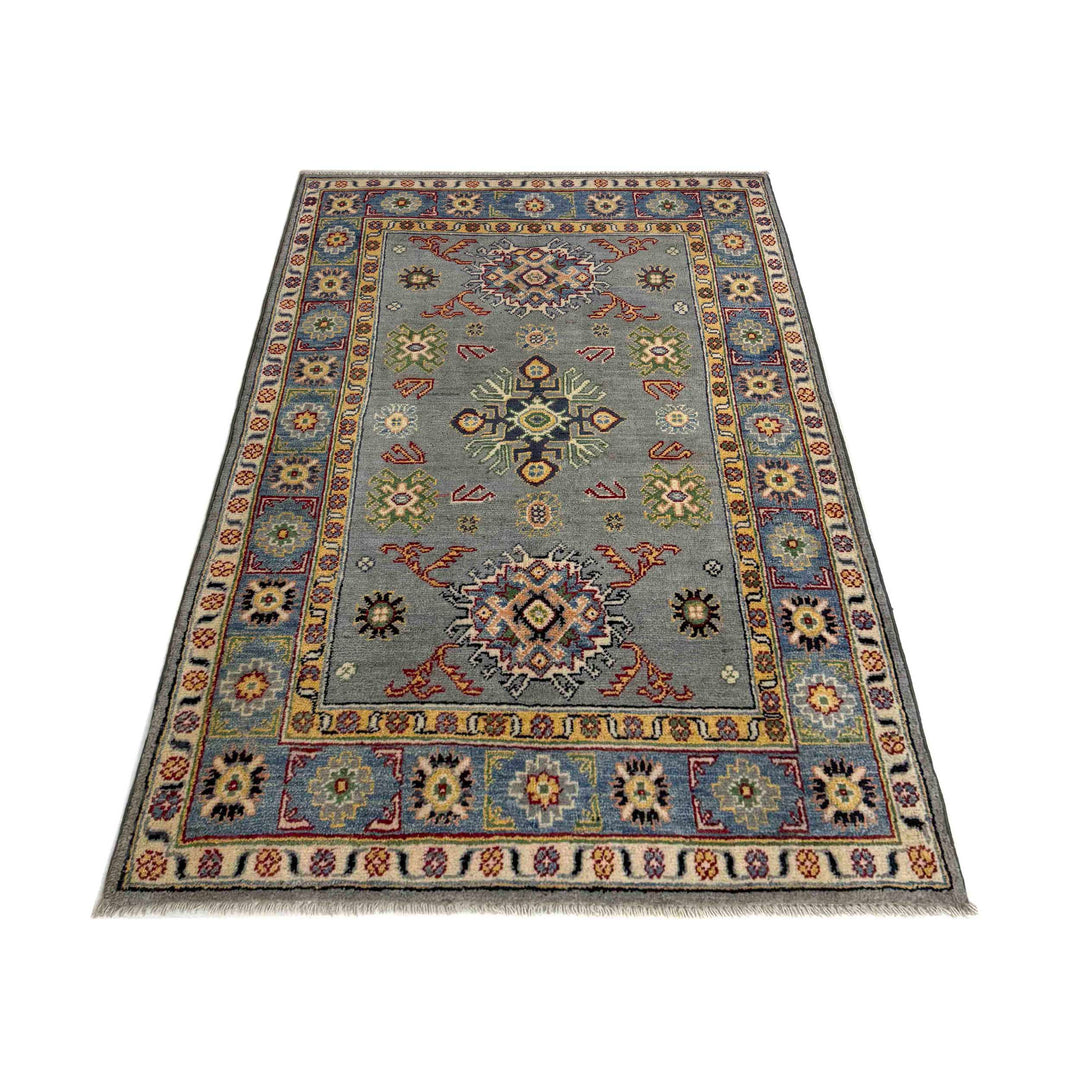 Gray Color Kazak Rug 3' 2" x 5' 1" - No. AL62030