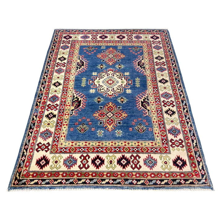 Hand Knotted Kazak Oriental Rug 3' 2" x 4' 9" - No. AL57169