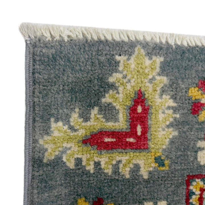 Gray Afghan Bakhtiar Rug 3' 11" x 6' 0" Hand-Knotted pattern