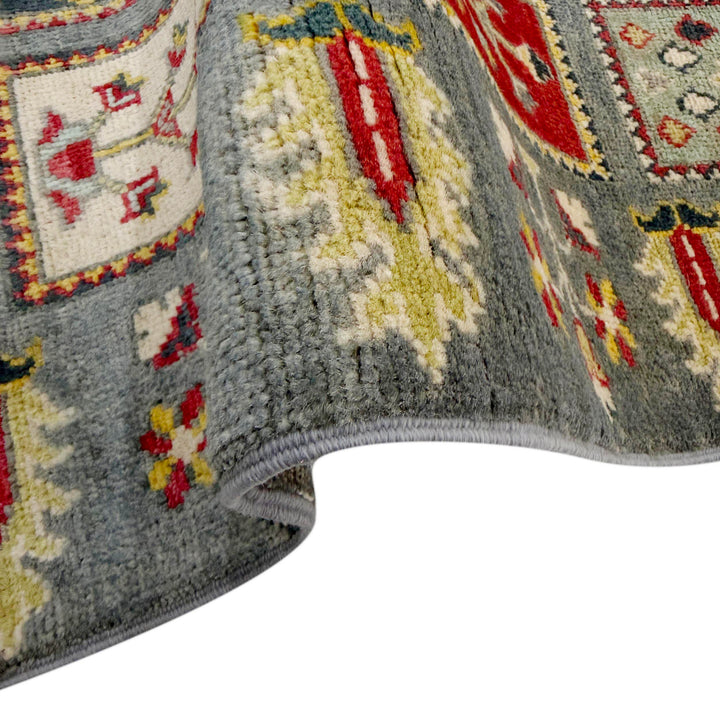 Gray Afghan Bakhtiar Rug 3' 11" x 6' 0" Hand-Knotted field