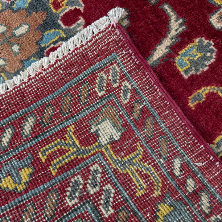 Red Afghan Sultani Rug 4' 1" x 6' 2" Hand-Knotted | No. AL28356