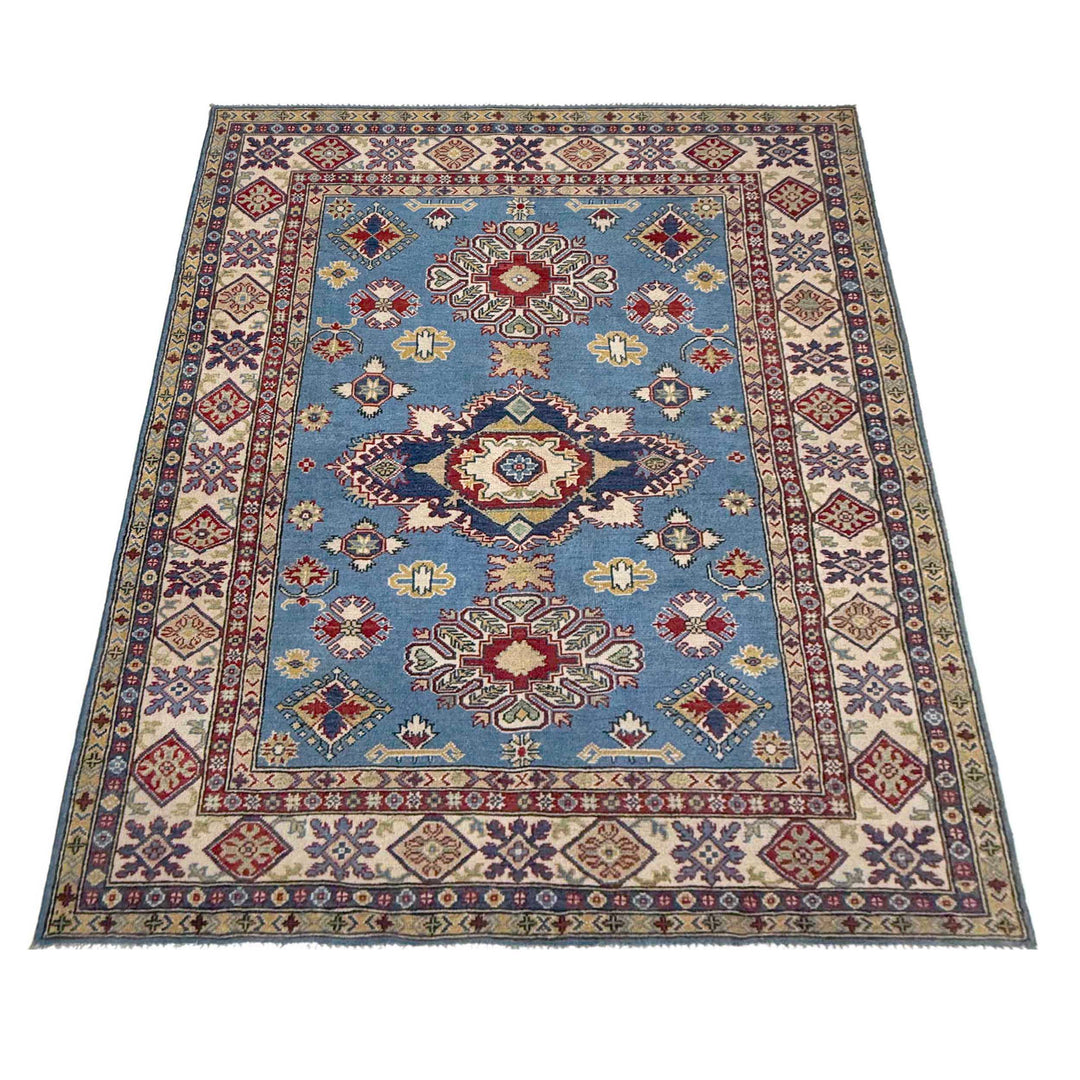 Hand Knotted Kazak Oriental Rug 5' 8" x 7' 11" - No. AL68716