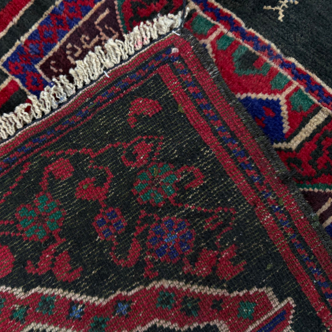Afghan Prayer Rug 2' 6" x 3' 9" Hand-Knotted | No. AL46814