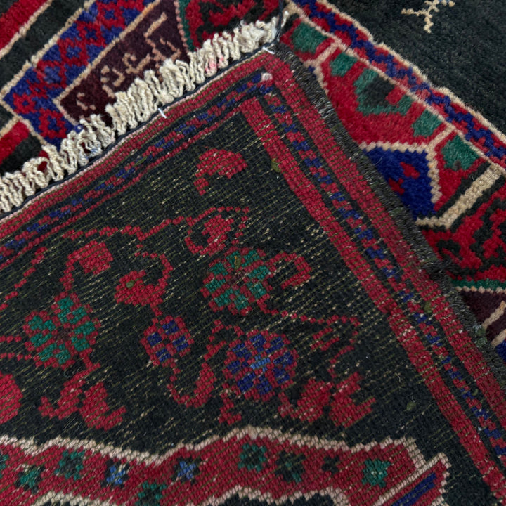 Afghan Prayer Rug 2' 6" x 3' 9" Hand-Knotted | No. AL46814