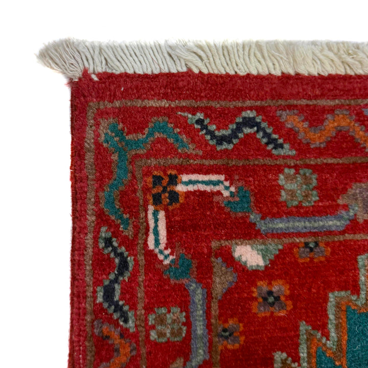 Red Afghan Waziri Rug 2' 9" x 4' 0" Hand-Knotted | No. AL68147