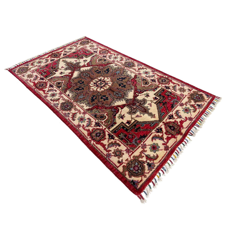 Afghan Kazak Rug 2' 7" x 4' 5" Hand-Knotted view