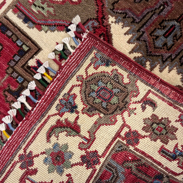 Afghan Kazak Rug 2' 7" x 4' 5" Hand-Knotted border