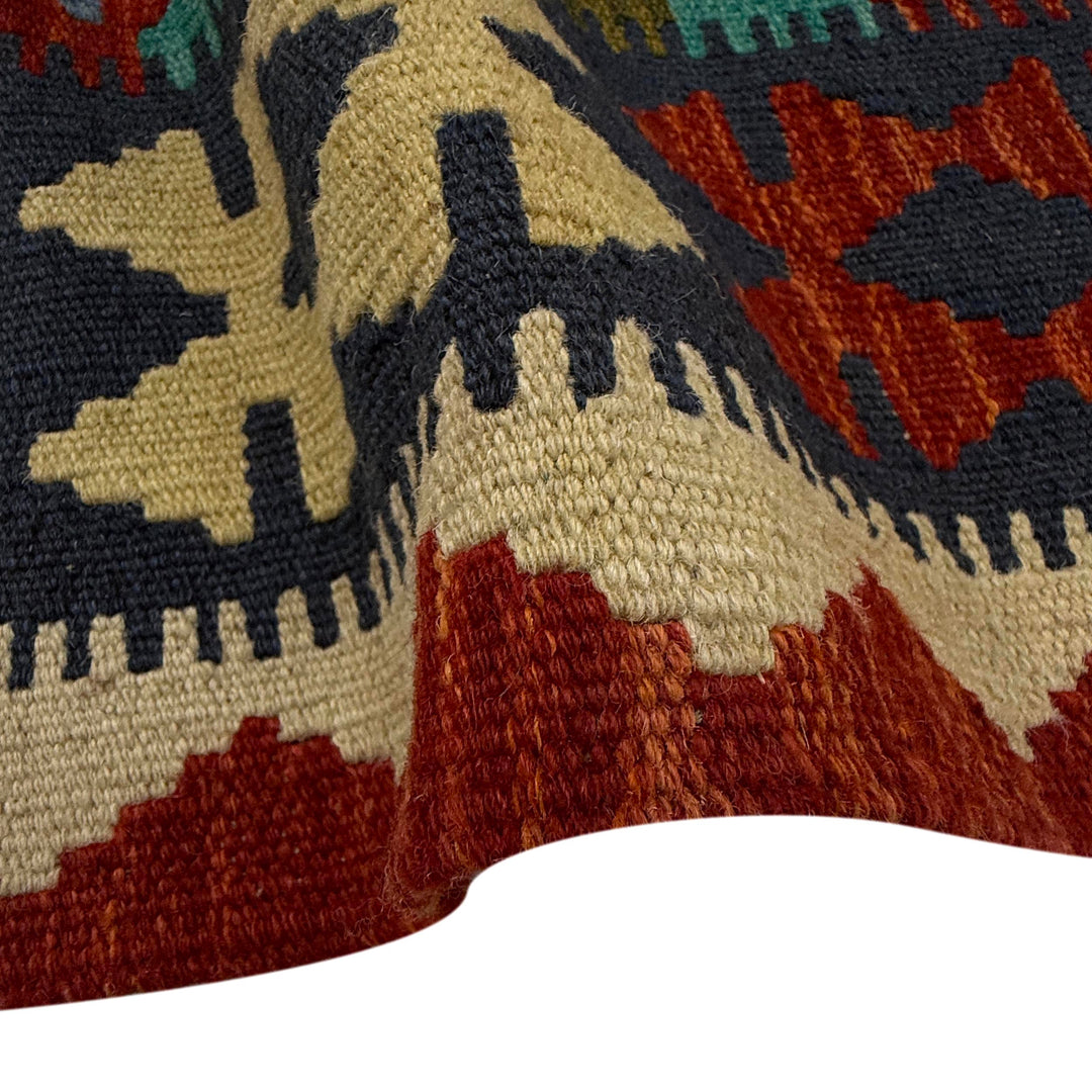 Afghan Vegetable Kilim Rug 6' 8" x 9' 11" Flat-Weave field