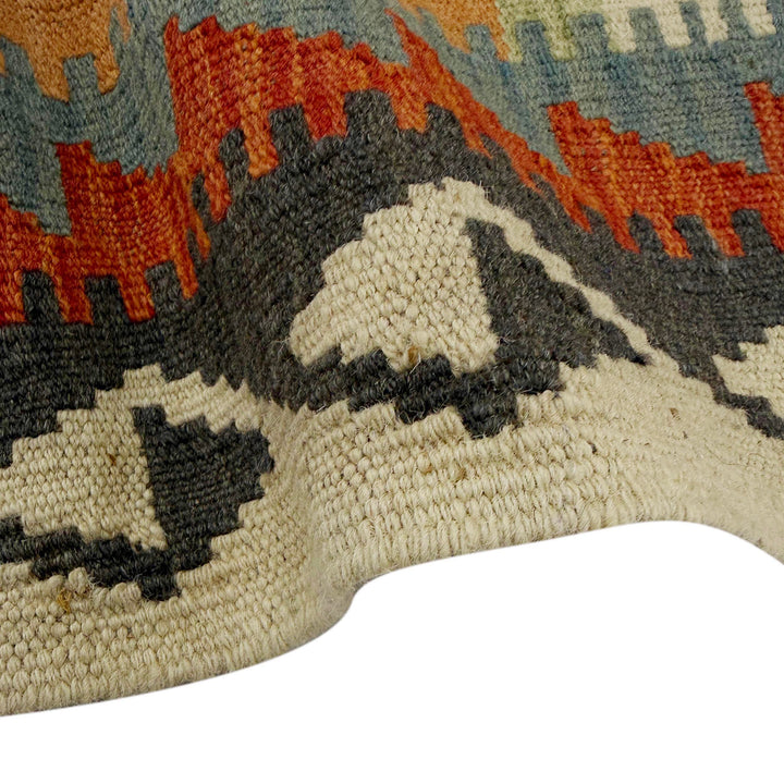 Afghan Vegetable Kilim Rug 3' 3" x 5' 1" Flat-Weave field