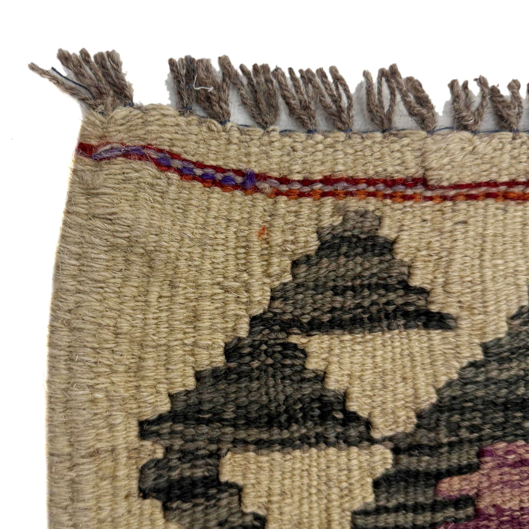 Afghan Vegetable Kilim Rug 3' 5" x 5' 5" Flat-Weave pattern