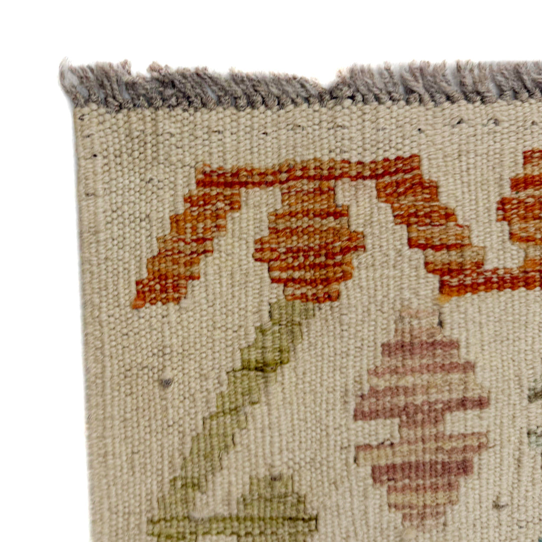 Afghan Vegetable Kilim Rug 2' 5" x 4' 3" Flat-Weave pattern