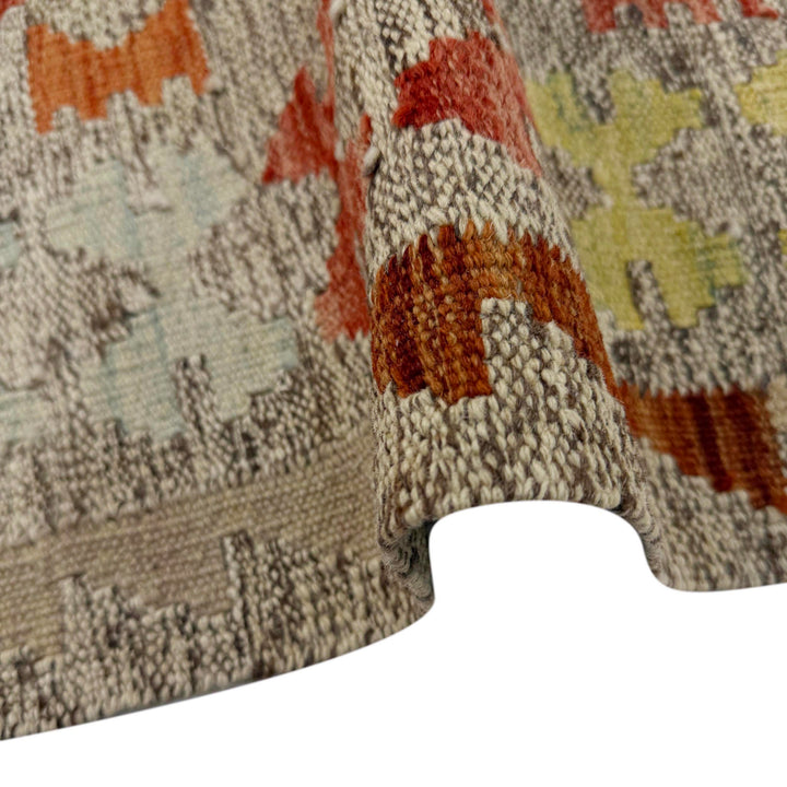 Afghan Vegetable Kilim Rug 2' 6" x 4' 5" Flat-Weave field