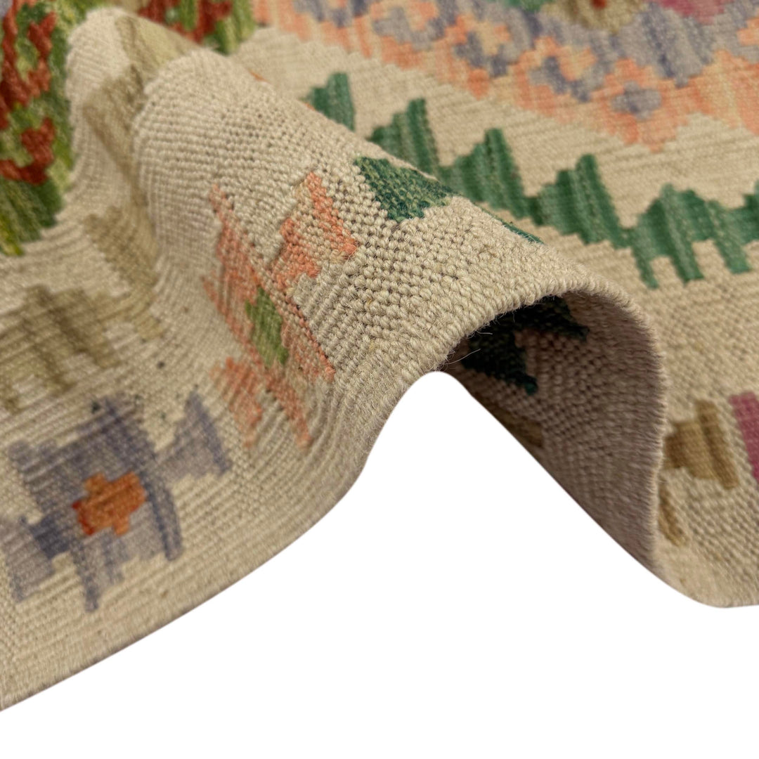 Afghan Vegetable Kilim Rug 2' 7" x 4' 2" Flat-Weave field
