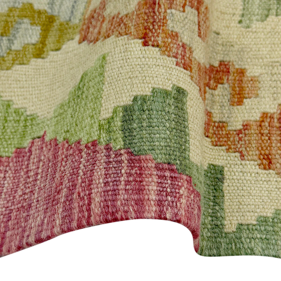 Afghan Kilim Rug 4'11" x 6'6" Flat-Weave field