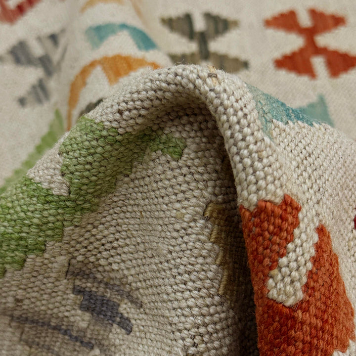 Hand Woven Wool Kelim 2' 9" x 3' 10" - No. AL295908