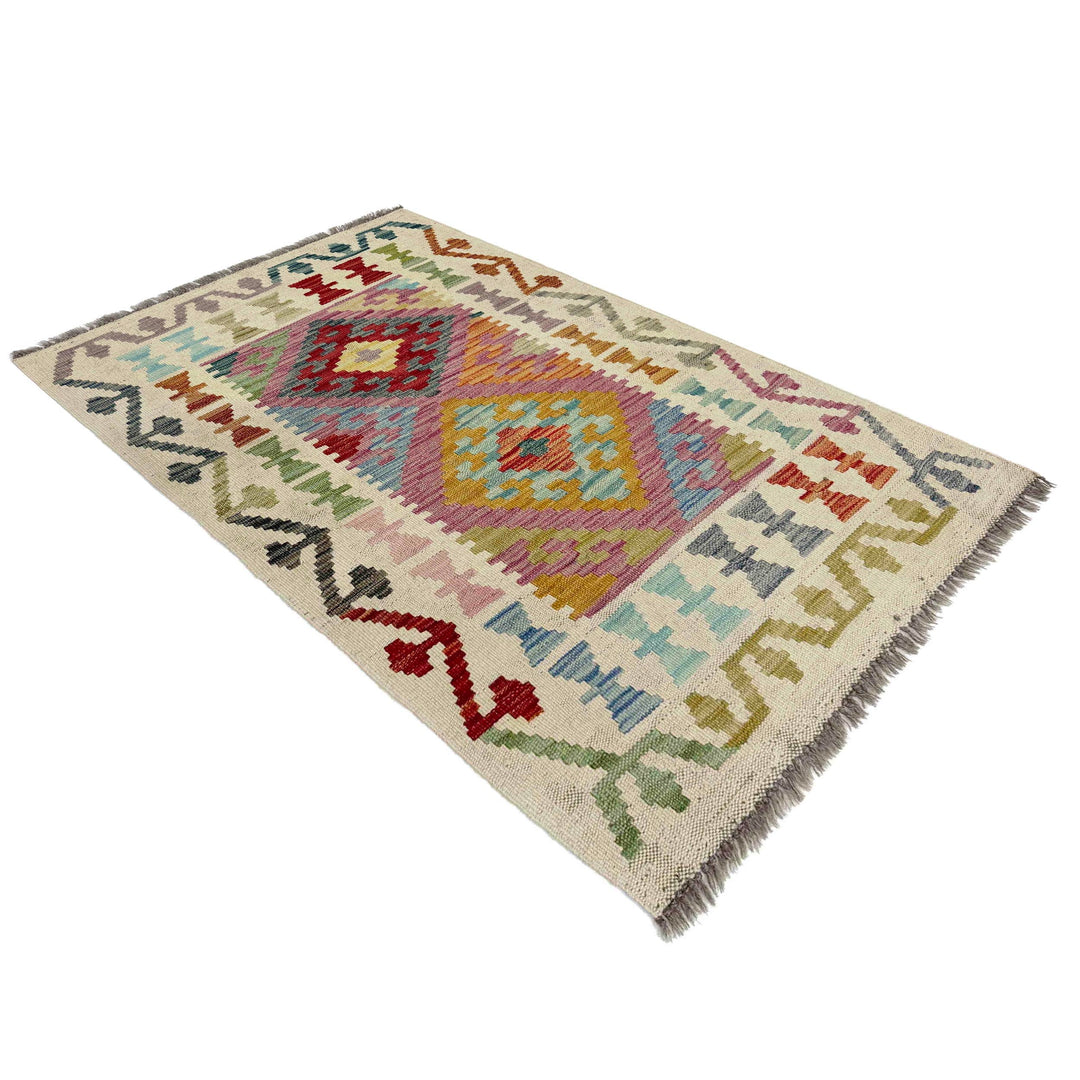 Afghan Kilim Rug 2' 6" x 4' 0" Flat-Weave view