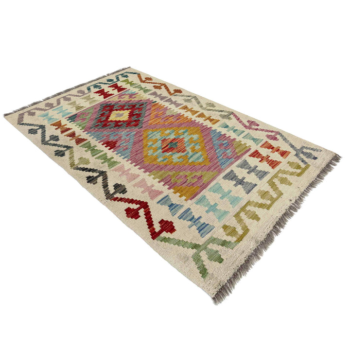 Afghan Kilim Rug 2' 6" x 4' 0" Flat-Weave view