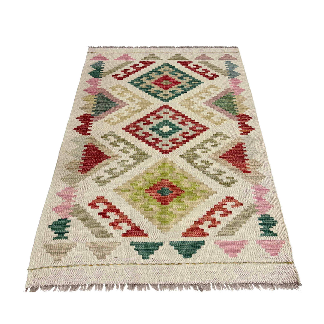 Hand Made Afghan Kilim 2' 7" x 3' 11" - No. AL306674