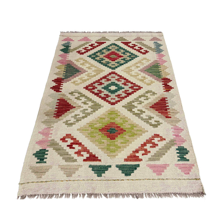 Hand Made Afghan Kilim 2' 7" x 3' 11" - No. AL306674