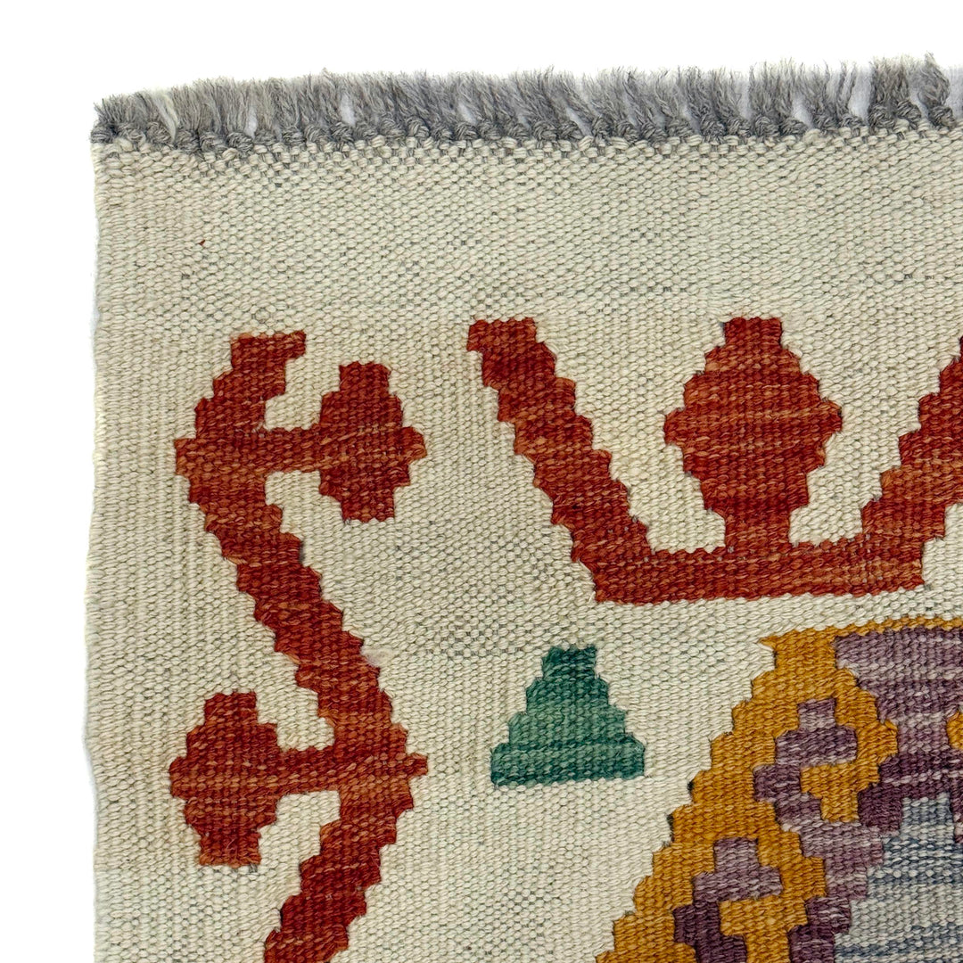 Afghan Kilim Rug 2' 7" x 3' 11" Flat-Weave | No. AL71510