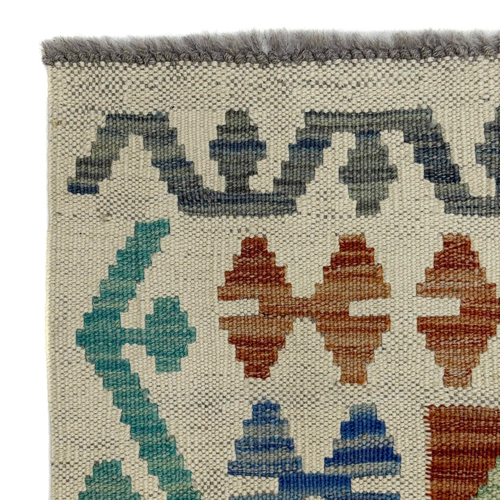 Afghan Vegetable Kilim Rug 2' 6" x 4' 0" Flat-Weave pattern
