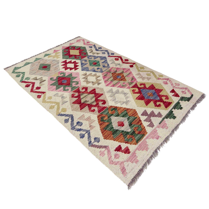 Afghan Kilim Rug 2'7" x 4'2" Flat-Weave view