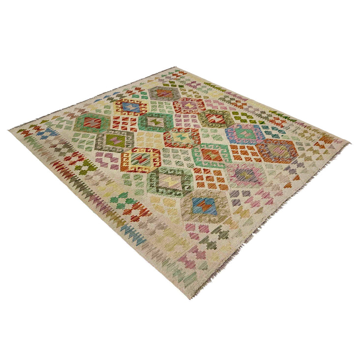 Afghan Kilim Rug 4' 11" x 6' 0" Flat-Weave view