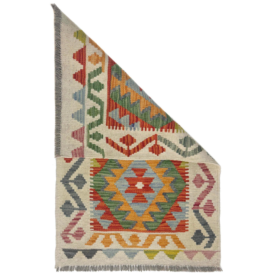 Handmade Turkish Design Wool Kilim 2' 0" x 3' 5" - No. AL874343