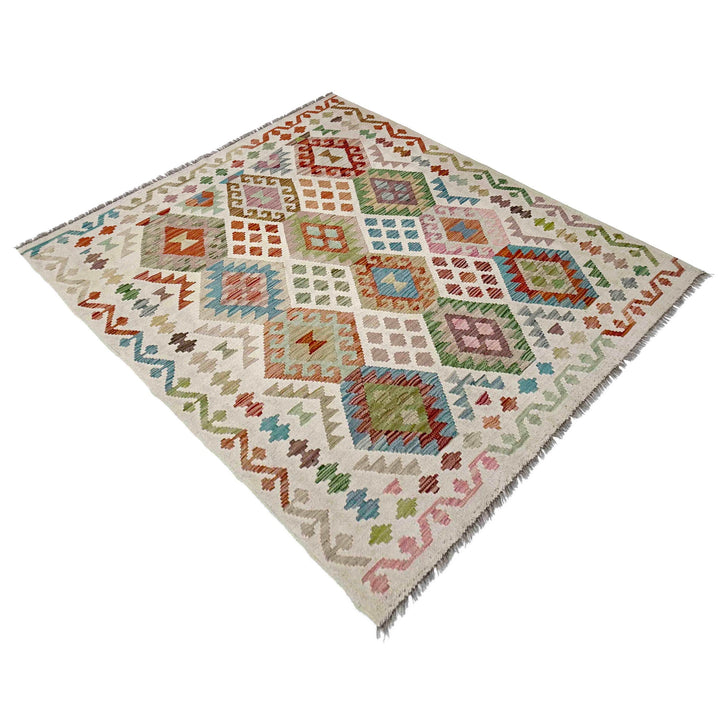 Afghan Kilim Rug 4' 11" x 6' 4" Flat-Weave view