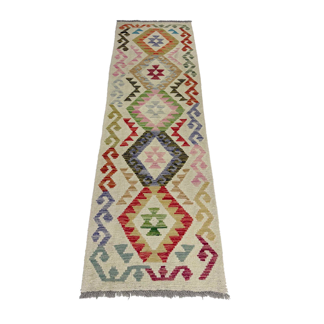 Afghan Vegetable Kilim Rug 1' 10" x 6' 0" Flat-Weave | No. AL910582