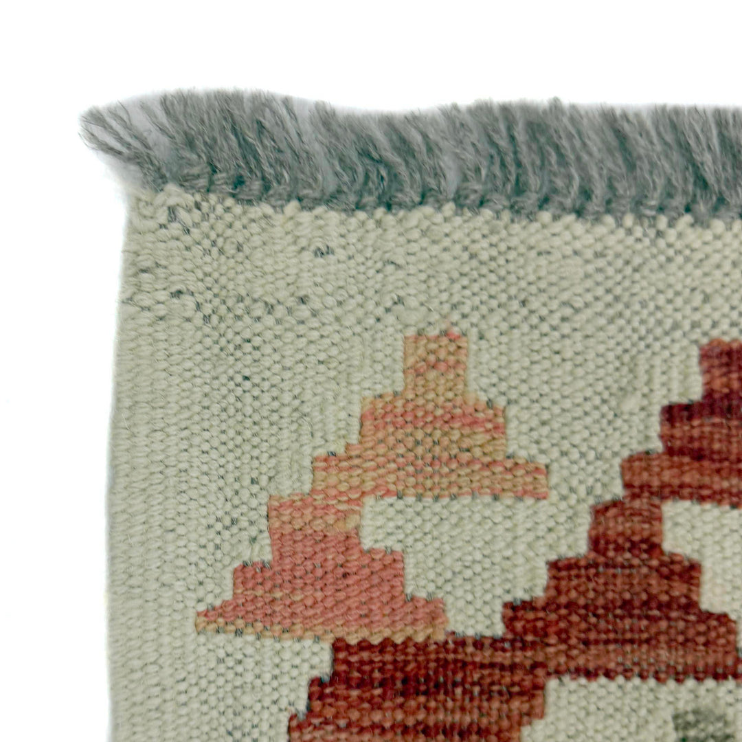 Afghan Vegetable Kilim Rug 2' 0" x 5' 8" Flat-Weave pattern