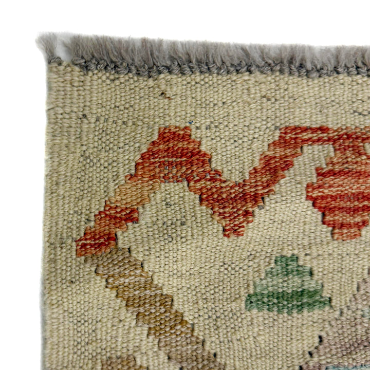 Afghan Vegetable Kilim Rug 1' 7" x 5' 6" Flat-Weave pattern